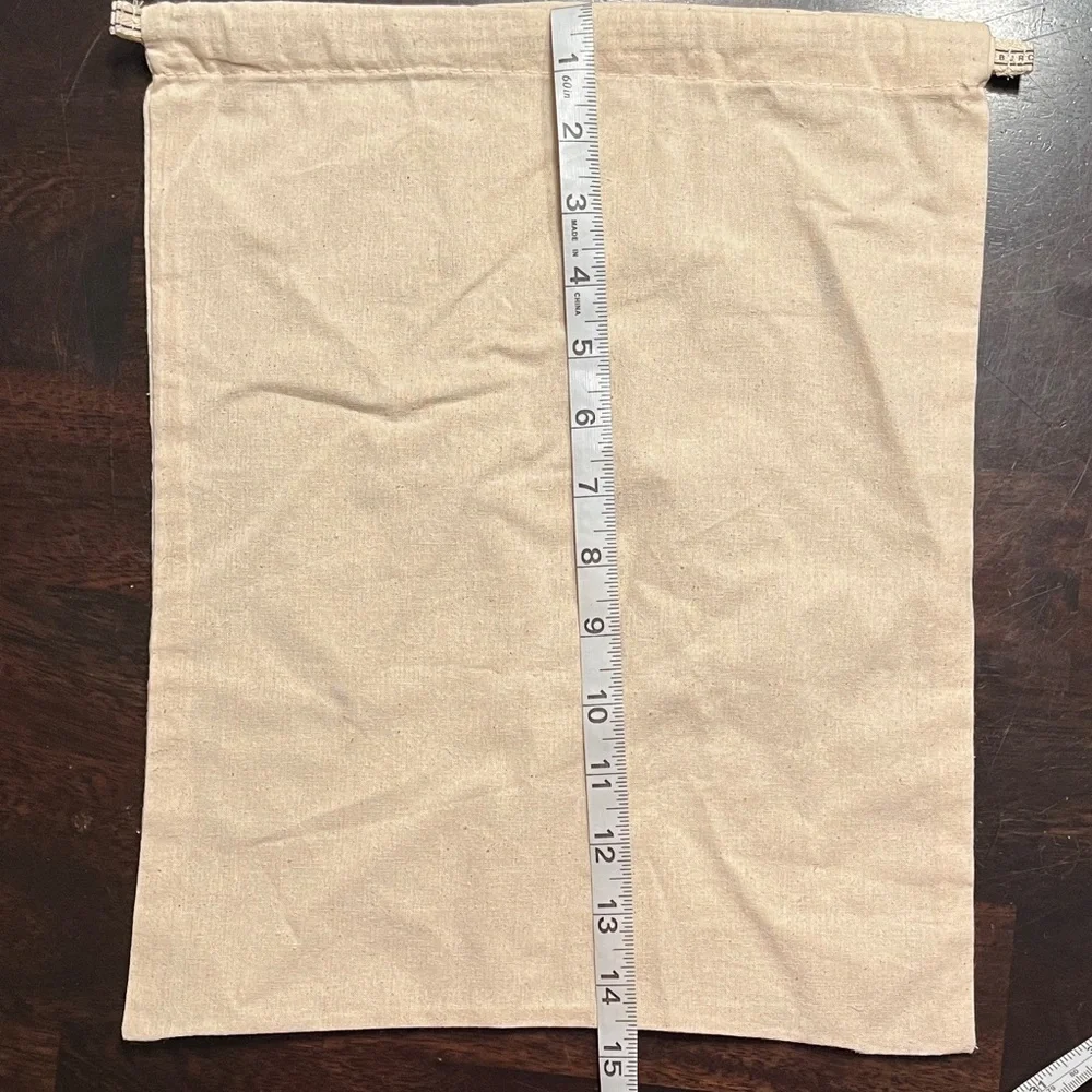 Set of 2 Tory Burch Drawstring Cotton Dust Bags, Approx 12” Wide x 14.5” Tall